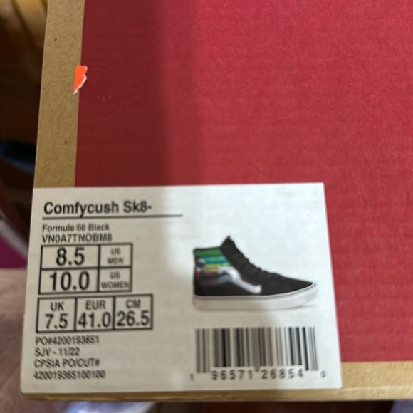 Vans Comfycush Sk8 hi formula 66 black men’s size 8.5 or women’s size 10 - Picture 12 of 12